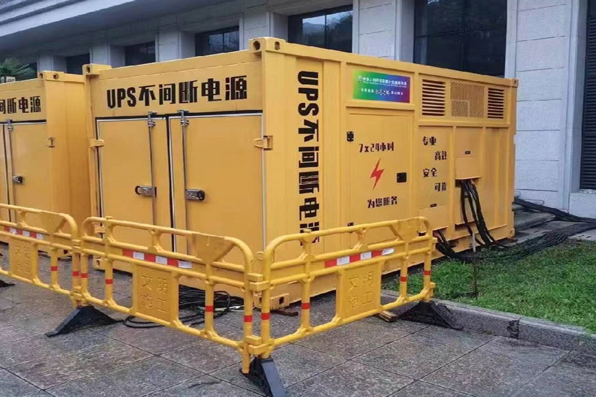 哈尔滨发电机租赁施工现场